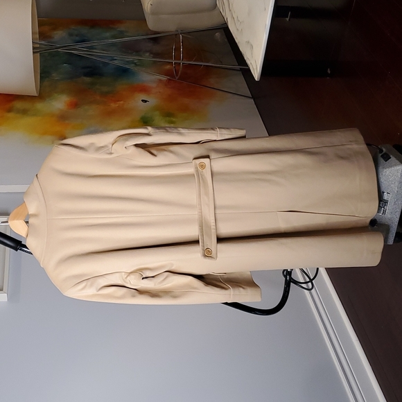 🔥 Rare retro *New* Club Monaco cashmere wool beige overcoat [never worn] 10/10 - Picture 2 of 3